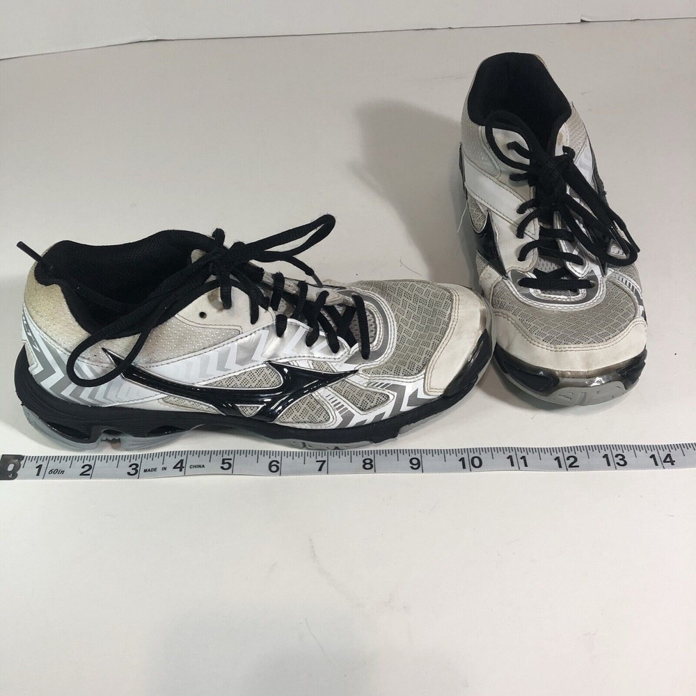 Mizuno Wave Supersonic Women's Size 8 Shoes White/Black Volleyball V1GC184008 - Picture 9 of 9